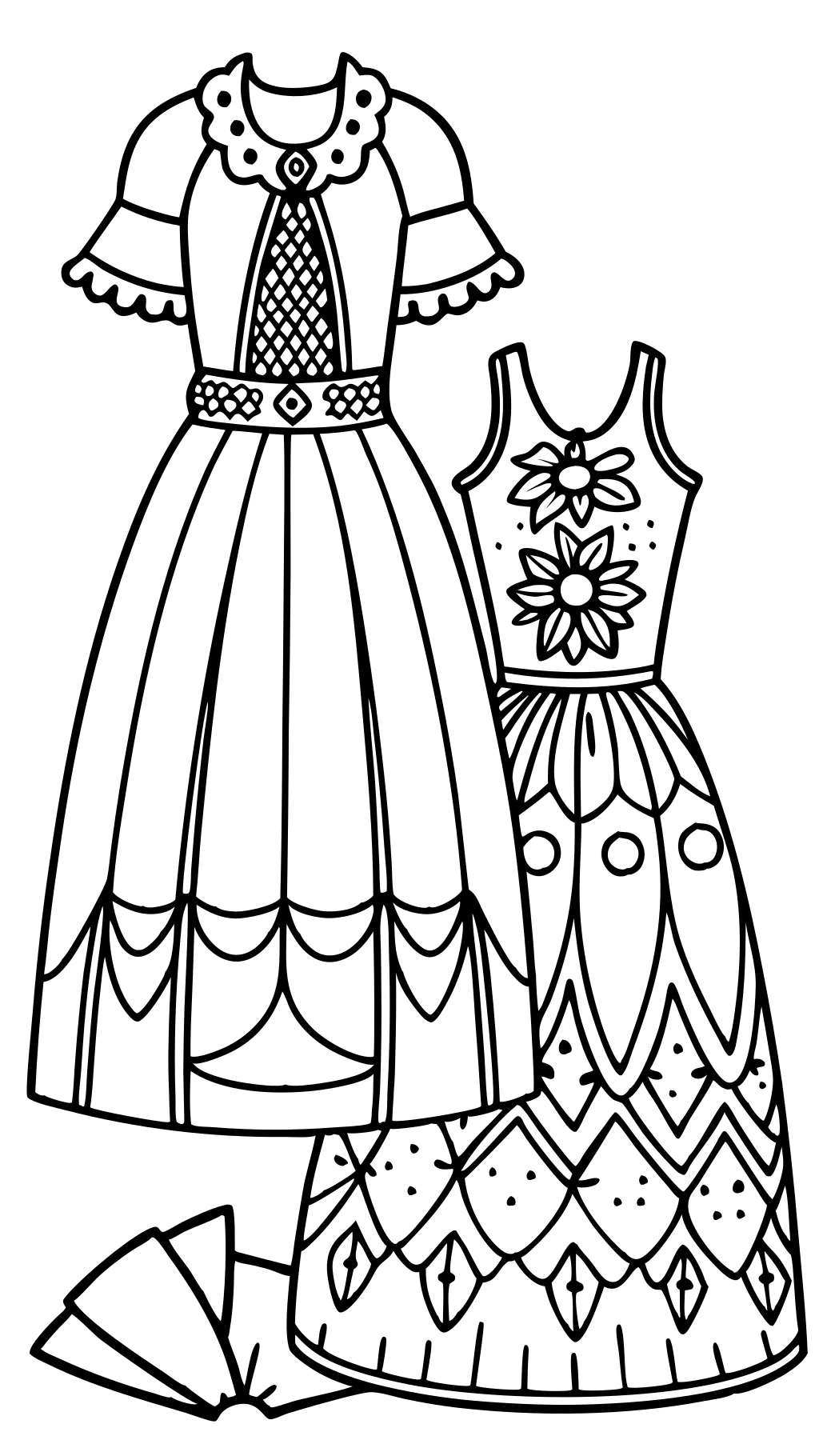 coloring dress pages